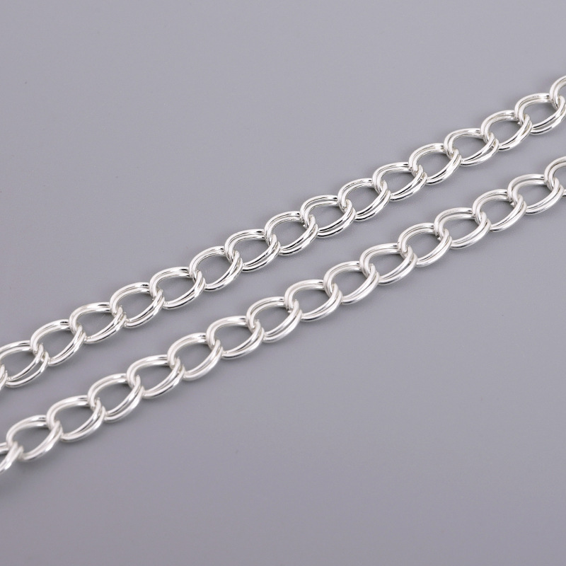 亚马逊热销金属链子保色项链手链diy配件材料电镀链子批发