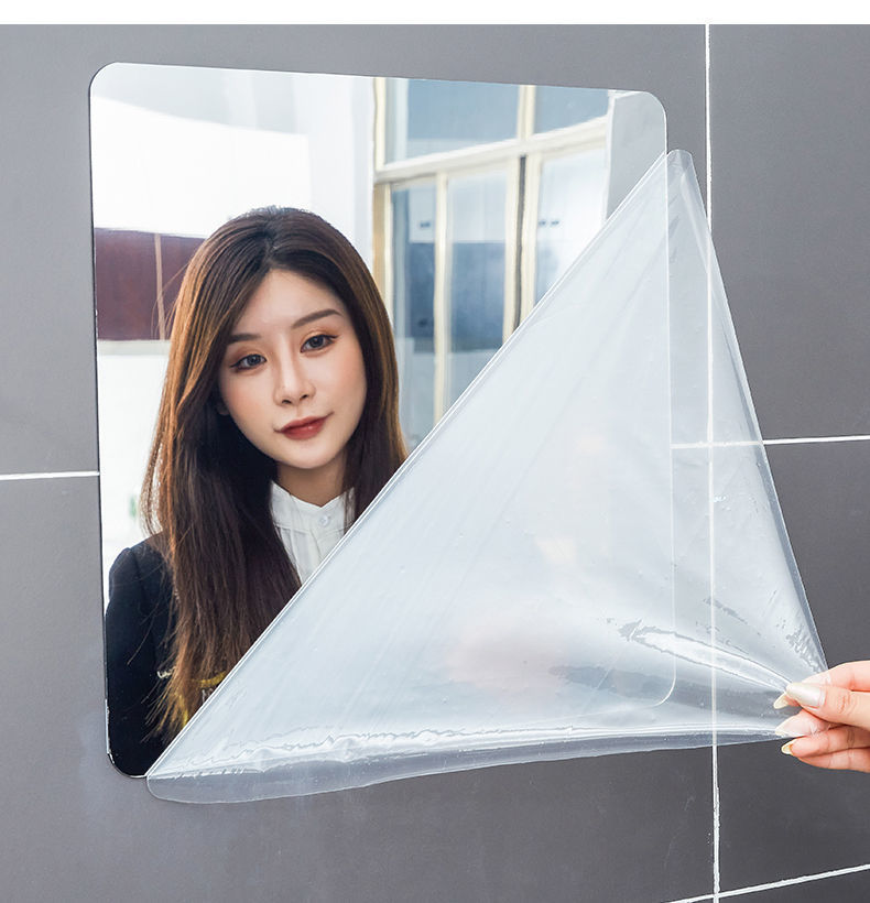 亚克力软镜子贴墙自粘全身穿衣镜片小尺寸家用镜面墙贴纸宿舍租房