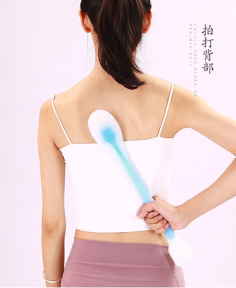 全身拍痧板硅胶经络拍打捶拳头锤背背按摩锤子敲背锤敲打棒背神器