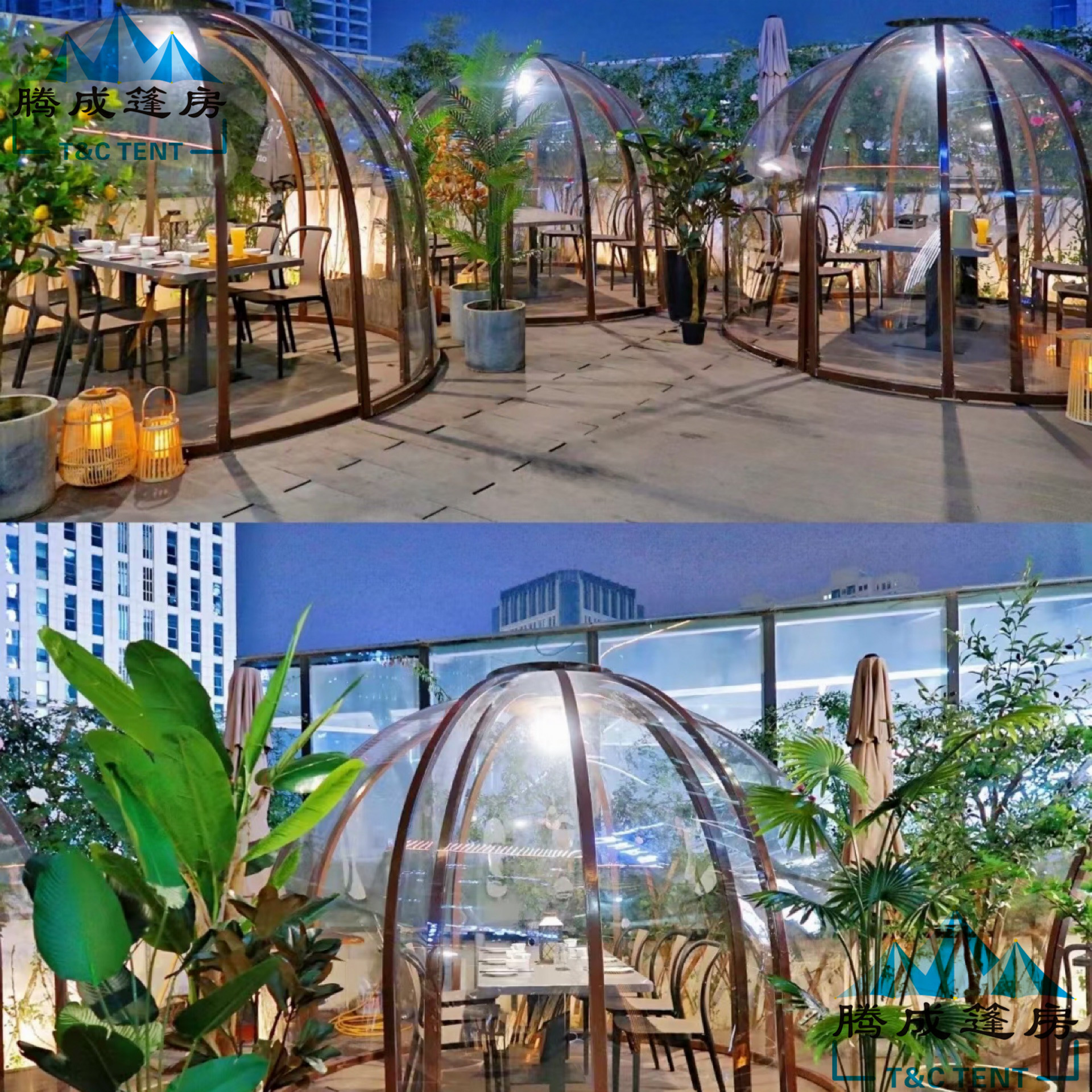 户外阳台铝合金移动阳光房球形玻璃屋pc透明星空房泡泡屋餐饮包厢