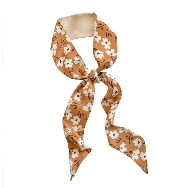 High-Grade All-Match Hair Band Silk Scarf Women's Hair Ribbon High-Grade Hand Gift Box Silk Scarf Arm Bag Silk Scarf