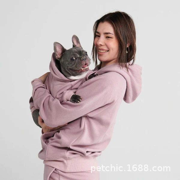 宠物亲子装冬季卫衣休闲宠物亲子套装狗狗服饰户外防风运动套装