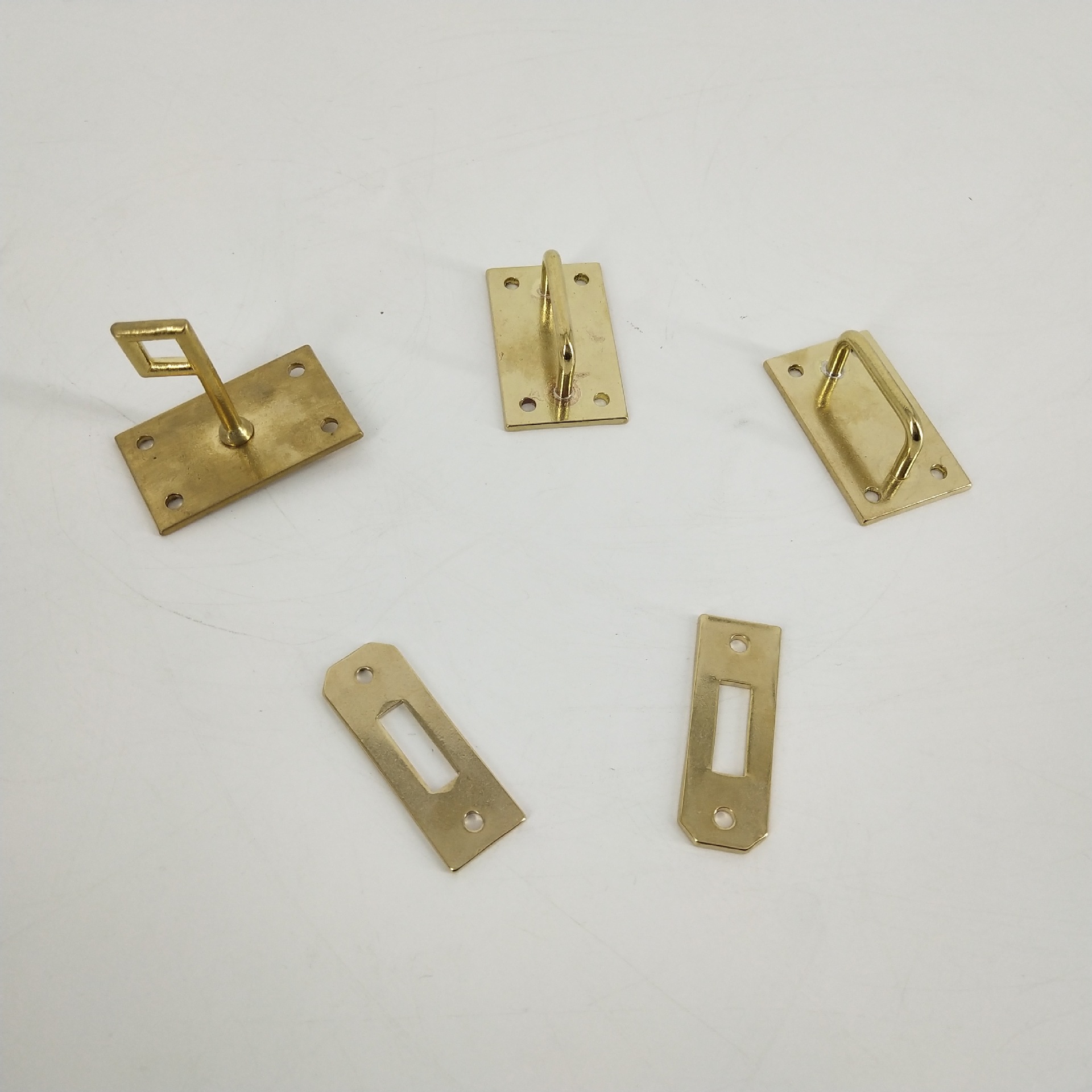 纯铜双舌门导片扣板 单舍室内房门锁片门框铁 挡片金色配五件套索