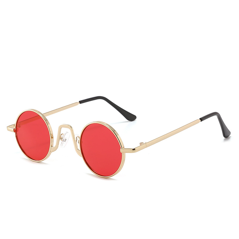 Retro Hip Hop Sunglasses Small Frame round Douyin Online Influencer Street Shot Mini Glasses Funny Sunglasses Small Prince Glasses