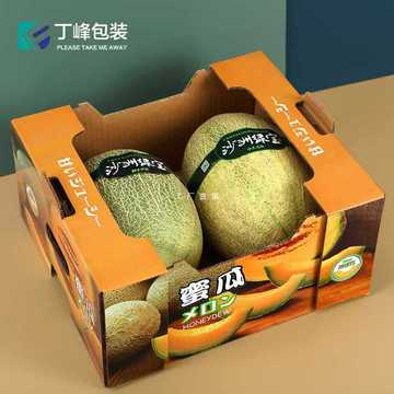 水果包装盒蜜瓜网纹瓜甜瓜哈密瓜通用礼品盒开窗透明盖空礼盒