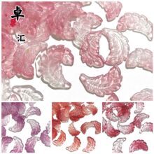 卓汇捷克琉璃17*26琉璃凤尾叶羽毛叶diy古风发簪步摇材料