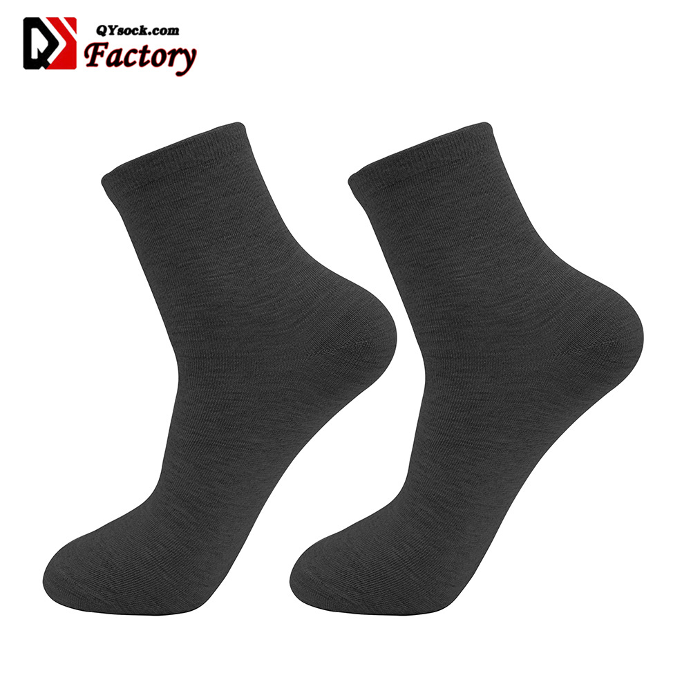 Processing Customized Men's Medium and Short Stockings Autumn and Winter Pictures and Samples Customized Women's Business Socks Solid Color Socks Wholesale