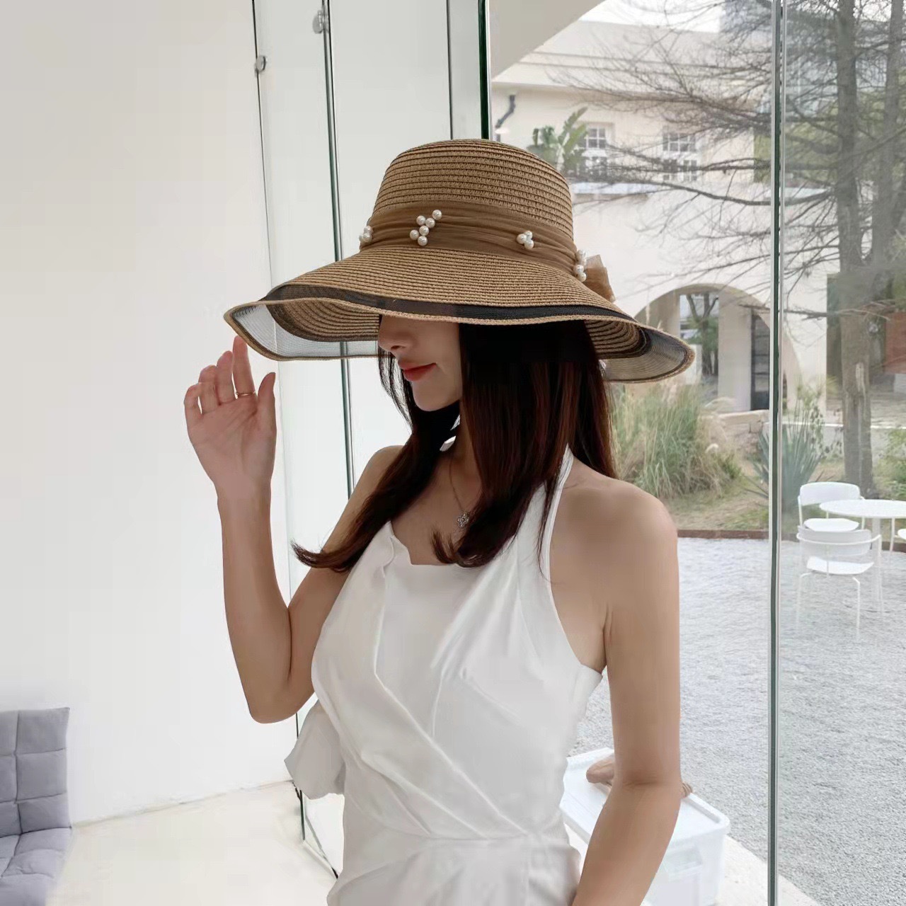 Hat Female Summer Casual Sun-Proof Straw Hat Korean Fashion All-Match Outdoor Student's Hat Sports Sun Protection Beach Hat