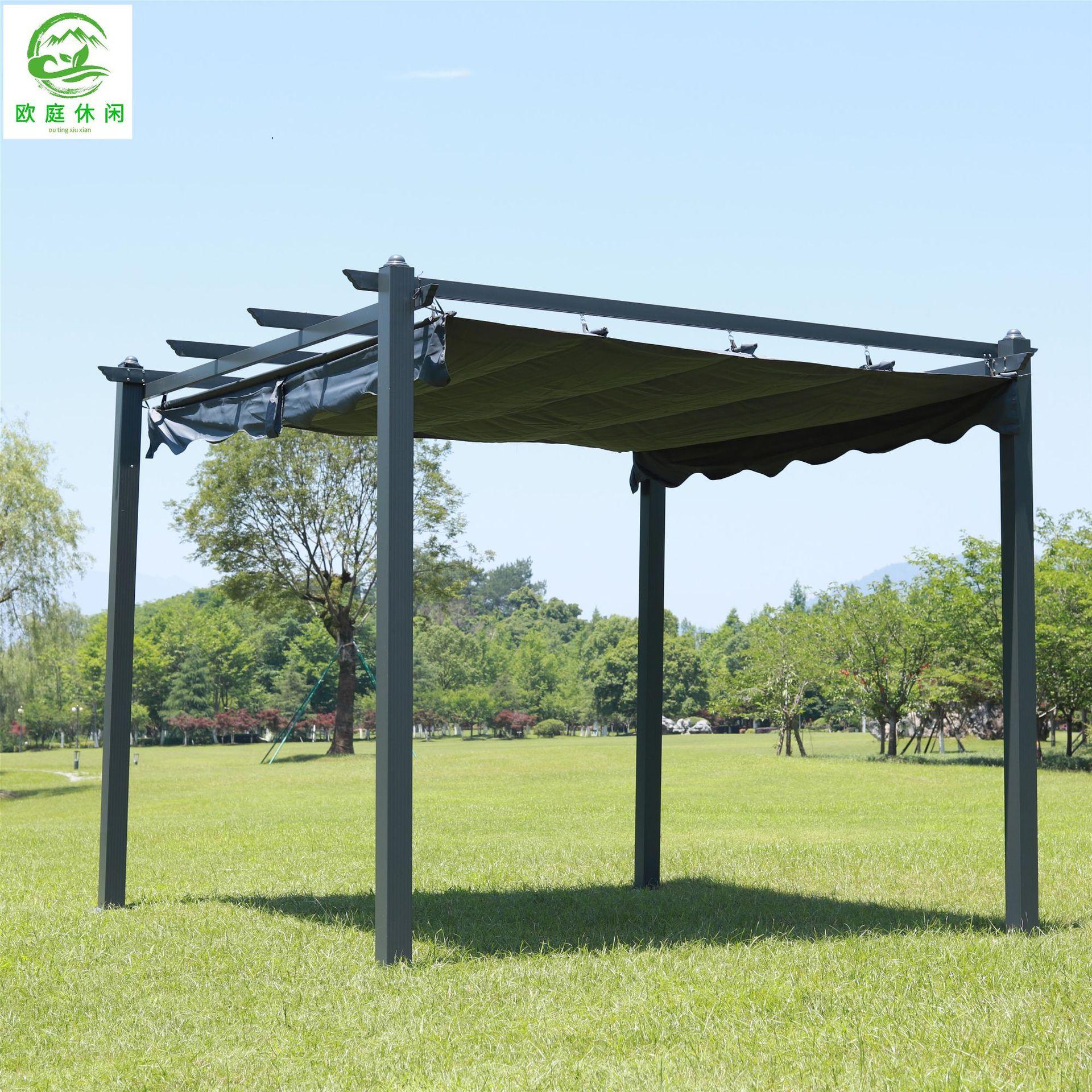 户外凉亭葡萄架铝合金花园庭院爬藤葡萄架铝材遮阳棚室外帐篷防雨