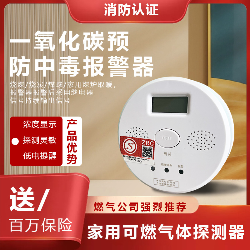 一氧化碳报警器家用泄露室内电池款蜂窝煤烟煤气体检测仪co报警器