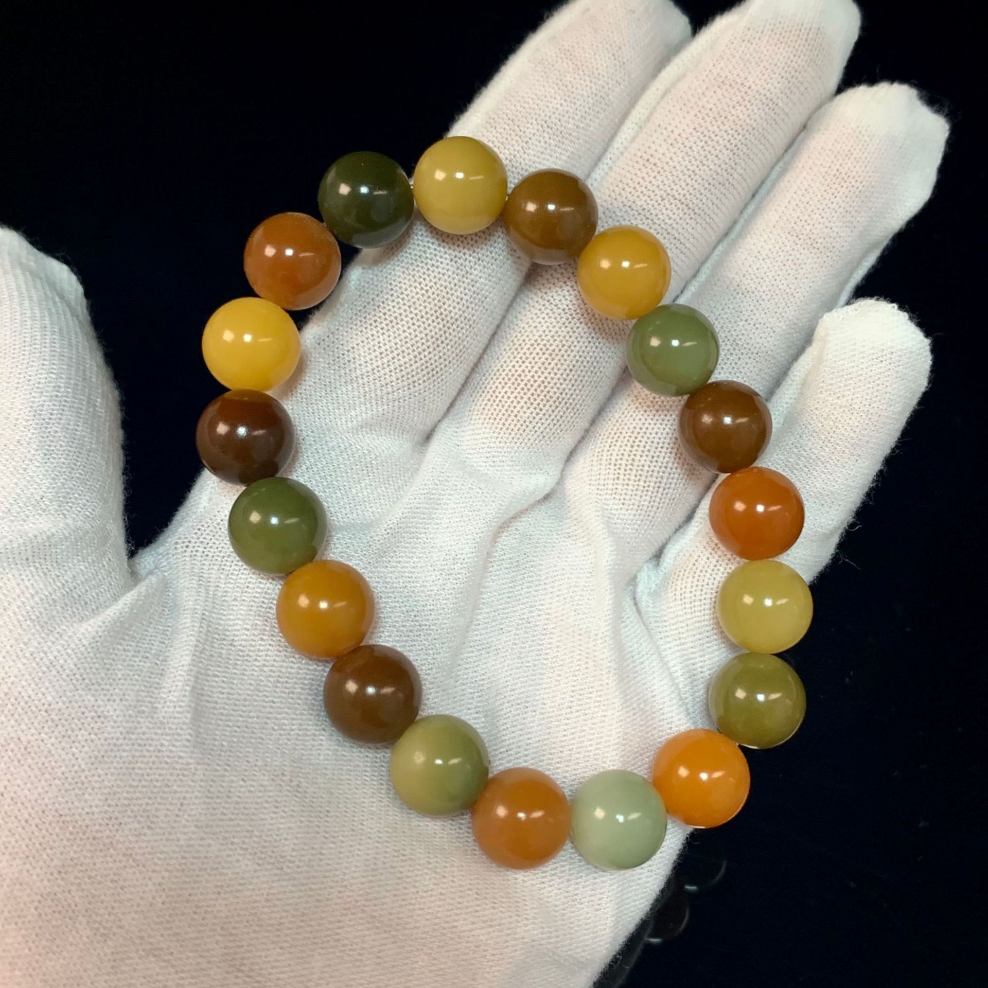 Rich Duobao Bodhi Root Dunhuang Bracelet Colorful Beads round Beads Weathering Loose Beads Buddha Beads Pliable Temperament Old Materials Crafts