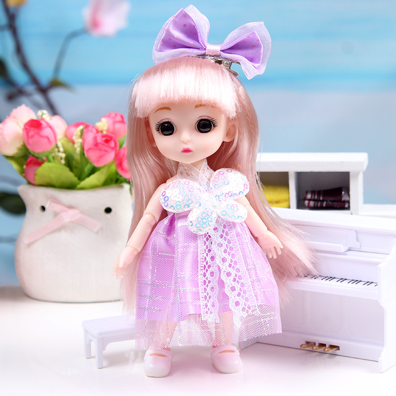 6-Inch 13-Joint Molly Girl Doll 17cm Can Change Clothes Constant Tide Confused Barbie Doll Princess Suit