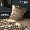 Solid Real silk pillow case summer mulberry silk pillowcase a pair Pleasantly cool Borneol normal Deliver goods