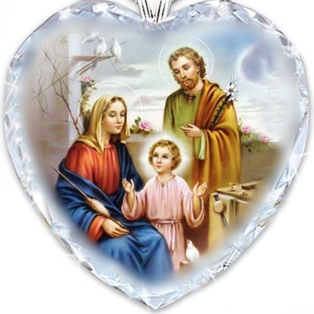 新品配饰天主教圣母头像心形吊坠项链宗教人物时光宝石项饰aa343