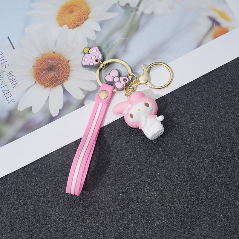 Cartoon Sanliou Keychain Cute Melody Internet Celebrity Pendant Doll Wholesale Clow M Sanliou Keychain