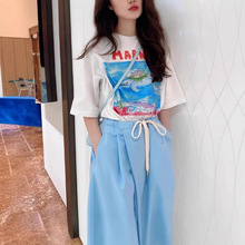 女装2023新款marni白色宽松短袖t恤女夏半袖显瘦小众上衣