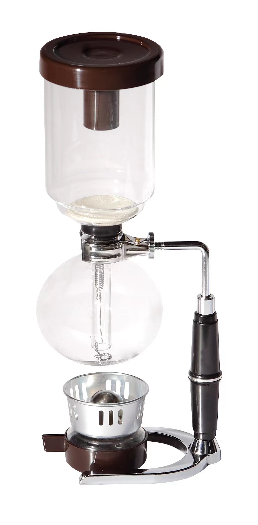 源头厂家虹吸式煮咖啡壶套装复古黑色咖啡色电木手柄家用虹吸壶