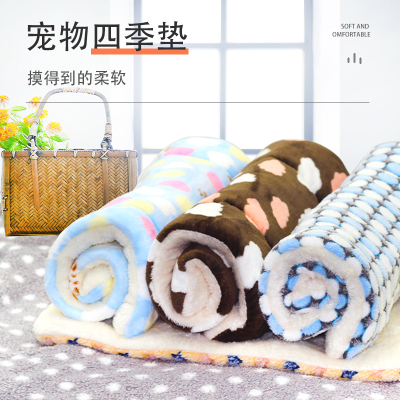 Pet Mat Thickened Winter Warm Cat Dog Blanket Pet Bed Doghouse Cathouse Dog Bed Factory Wholesale