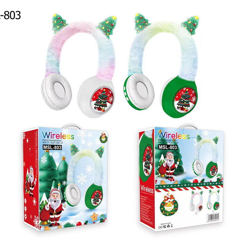 New MSL-803 Creative Cartoon Plush Bluetooth Headset Wireless Children's Headset Cross-Border Foreign Trade Hot Sale