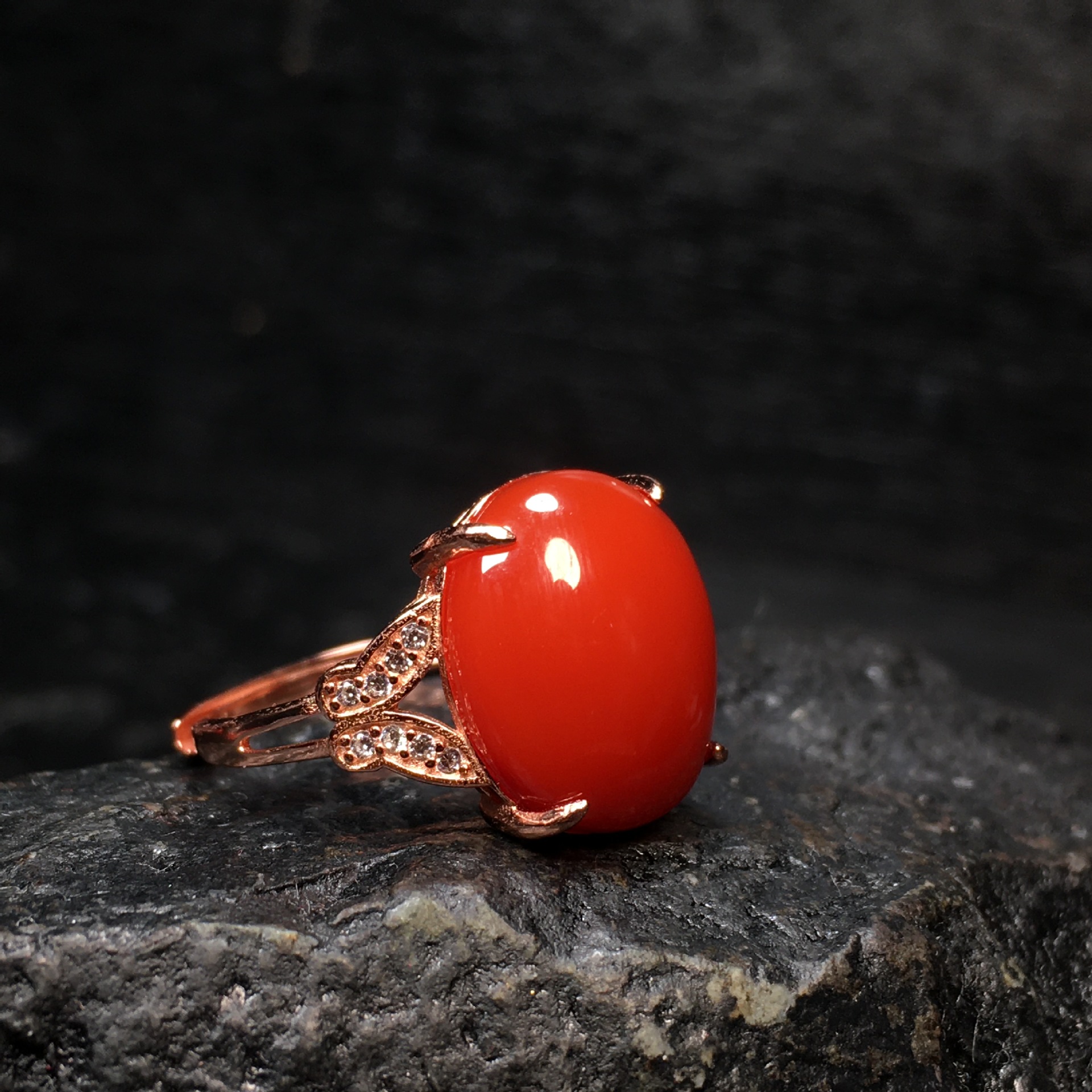 保山南红玛瑙戒指