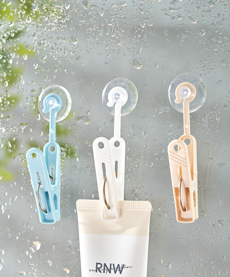 收纳夹子吸盘式挂夹小物件挂钩夹子厨房照片挂夹手套抹布夹-阿里巴巴