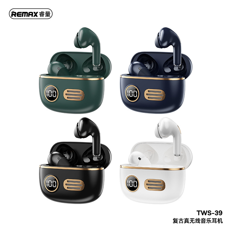 remax睿量 复古真无线音乐耳机5.1适用于苹果华为蓝牙耳机 tws-39