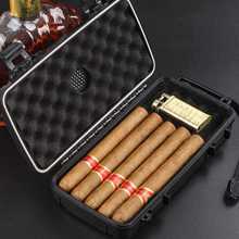 雪茄盒收纳盒塑料雪松木片旅行加湿器便携式带防水雪茄雪茄保湿盒