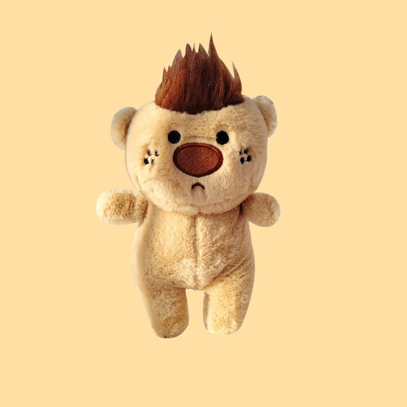 棕色嘟嘟熊公仔毛绒玩具炸毛熊玩偶百变发型活动礼品生日礼物代发