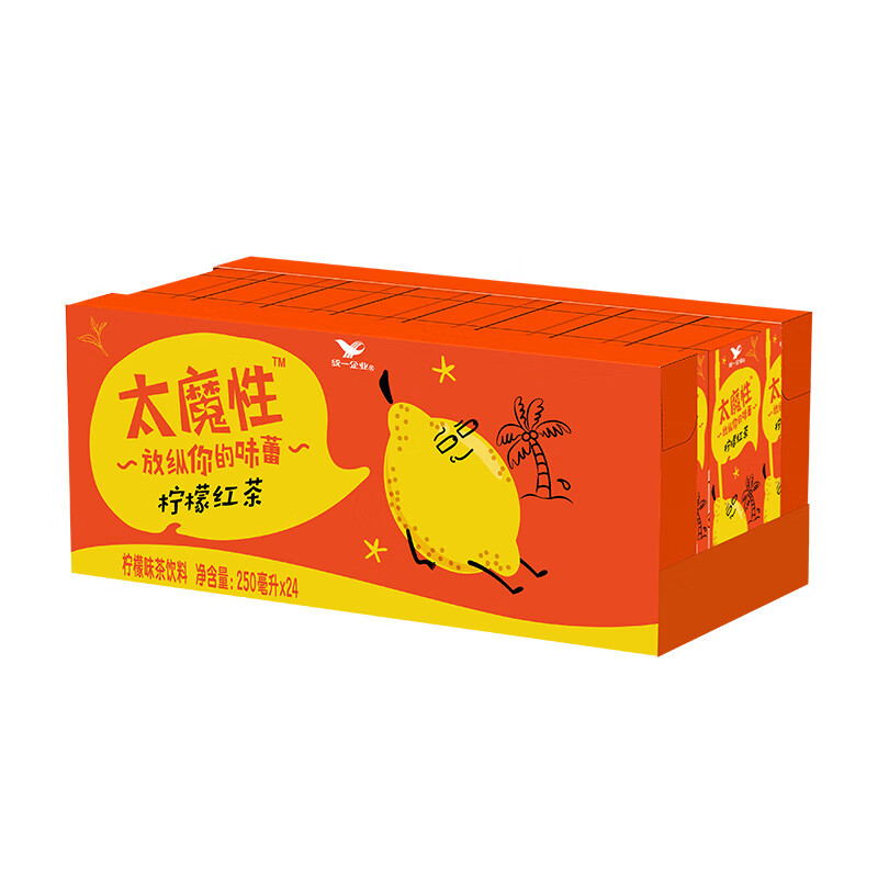 统一太魔性柠檬茶红茶网红茶经典柠檬茶风味饮品250ml*24盒-阿里巴巴