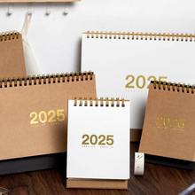 ins风纸纯色打卡计划记事日历桌面摆件2025年简约风台历热卖厂家