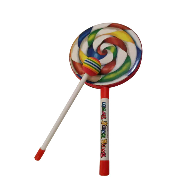 奥尔夫乐器棒棒糖鼓 幼儿园教具舞蹈道具 6.8.10寸儿童打击乐器