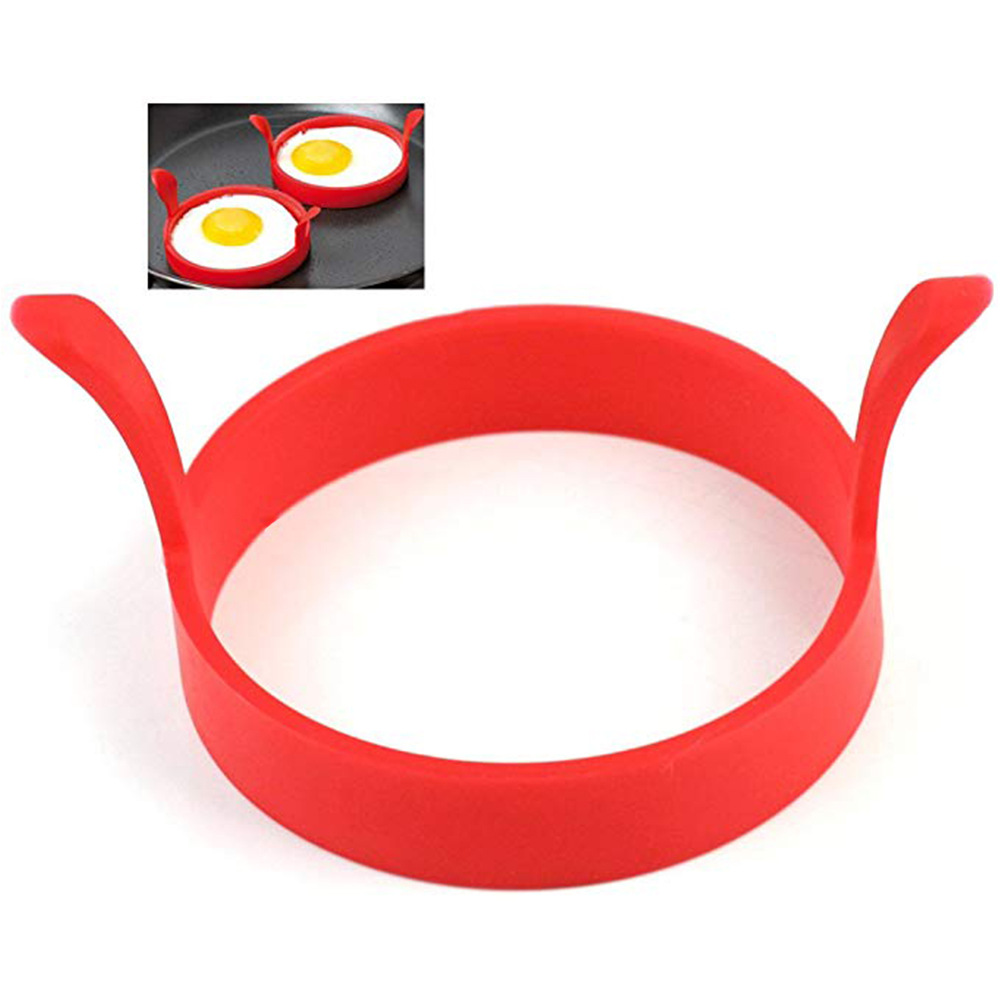 Silicone Binaural Omelette Maker DIY round Egg Frying Pan Food Grade