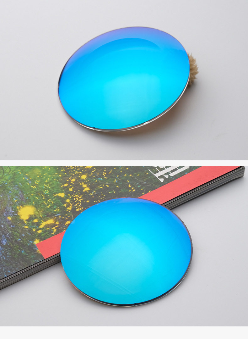 偏光炫彩镜片 防蓝光眩晕抗紫外线镜片 近视偏光镜片偏光太阳镜片