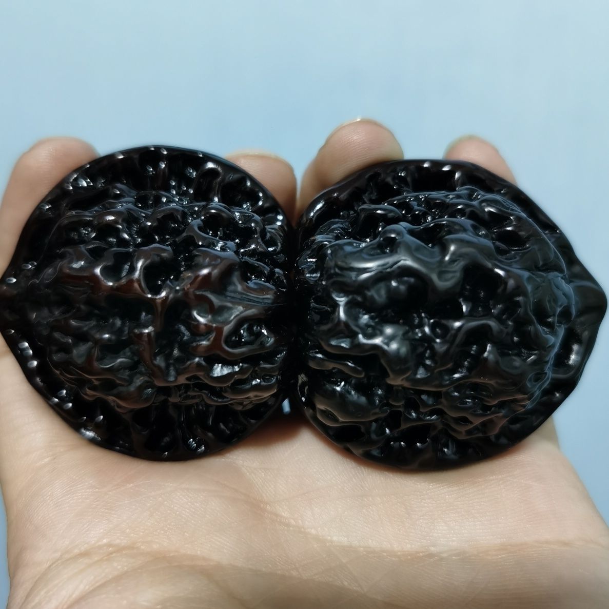 地闷四座楼落地黑文玩核桃机刷仿古玉化包浆文玩核桃官帽个性霸气