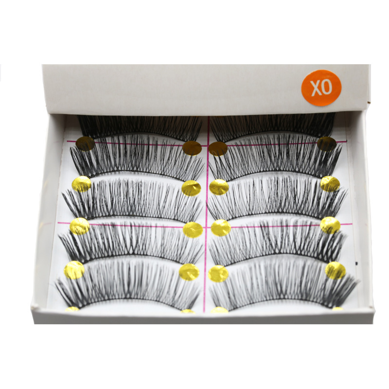 莼手工假睫毛 自然直款款式 手工编织 棉线梗睫毛 淡妆裸妆舞台妆