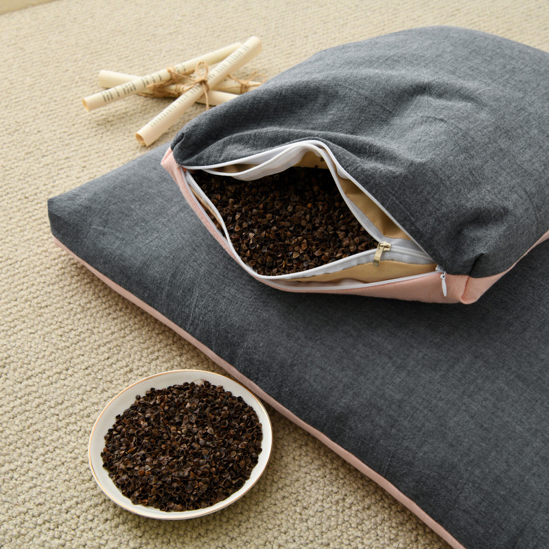 荞麦枕头学生宿舍护颈枕全荞麦可拆洗枕芯夏季单双人枕家用可批发