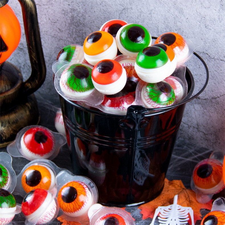 恬诚地球眼球火星糖15g*50粒*6桶小萌鸭网红3d儿童果汁橡皮软糖果