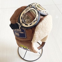 跨境秋冬儿童飞行员帽韩版男童保暖护耳帽宝宝雷锋帽冬季加绒帽子