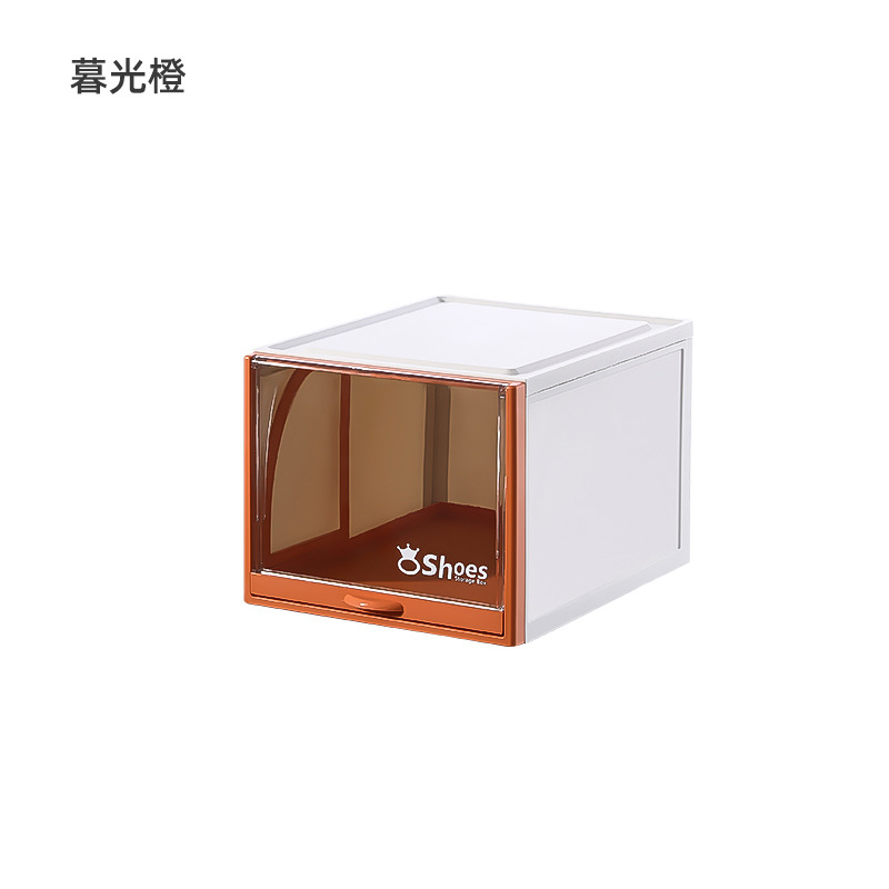 Transparent Plastic Shoe Box Drawer AJ Shoes Storage Box Anti-Oxidation Ball Shoe Cabinet Stackable Shoe Rack