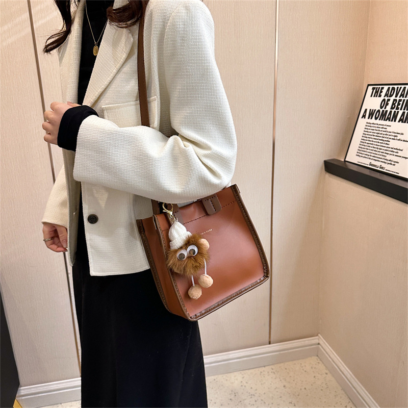 Bag Women's Large Capacity Fashionable Korean Style Fashionable Single All-Match Messenger Bag Popular Hot-Selling Product Small Square Bag Material Bag Handmade Bag