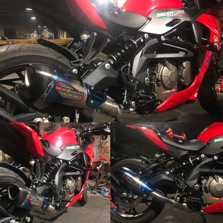 适用于摩托跑车qjmotor追600钛合金前段 赛600改装回压中段排气管