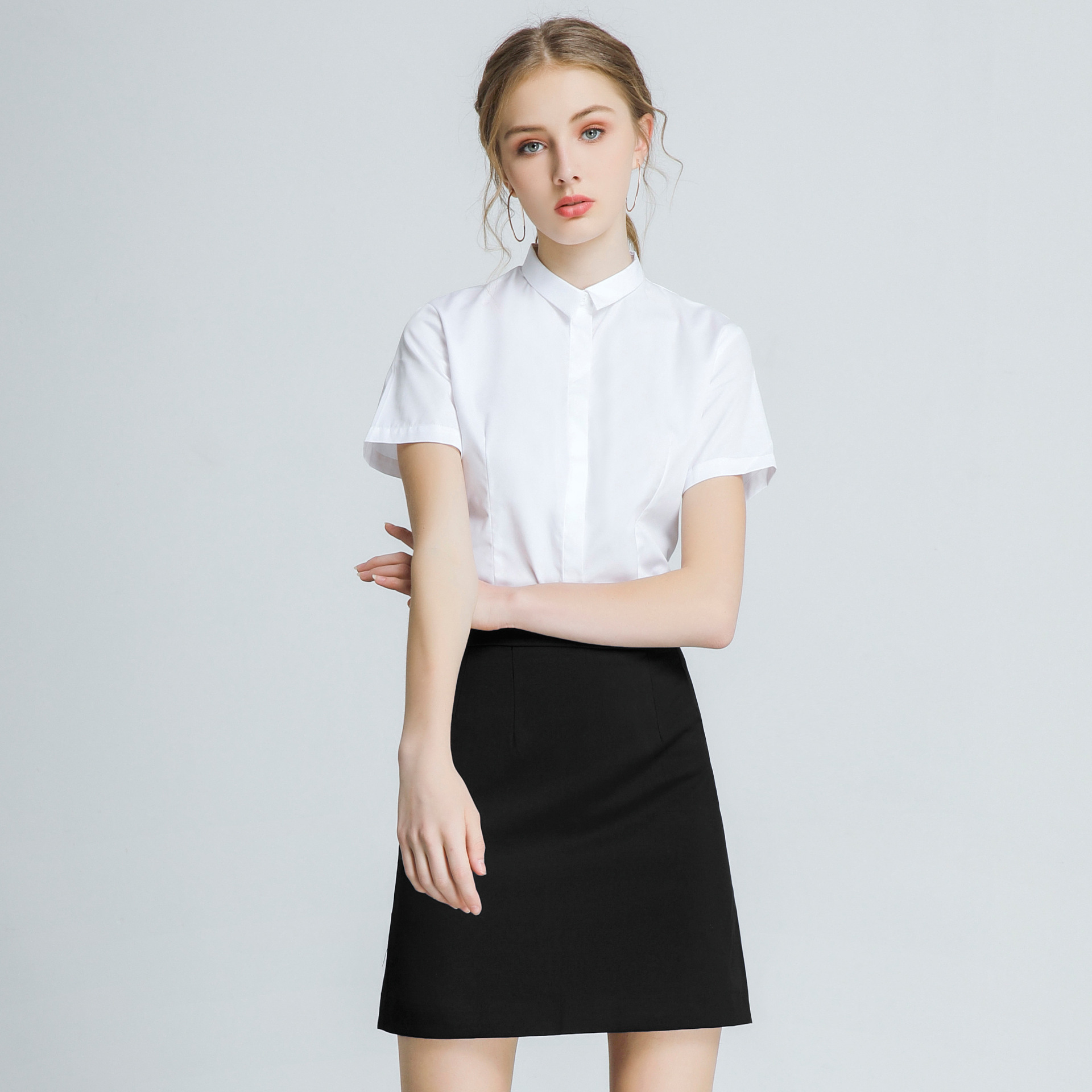 职业套装女夏款高端气质前台工作服公务员面试正装女神范商务套裙