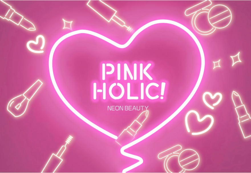 网红化妆品直播背景墙纸时尚美容院美甲工作室护肤品美妆店壁纸