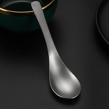 纯钛勺子户外钛勺全钛勺便携露营钛餐具饭勺汤勺子野营钛汤匙