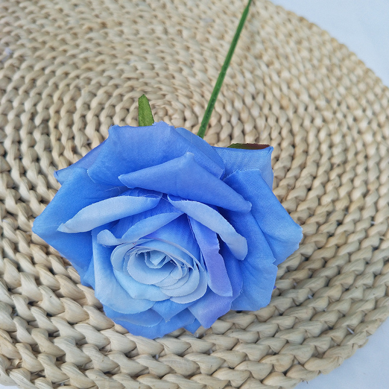 Curling Large Rose Perianth Raw Silk Artificial Flowers Wedding Photography Background Flower Wall Road Lead Artificial Rose Wholesale