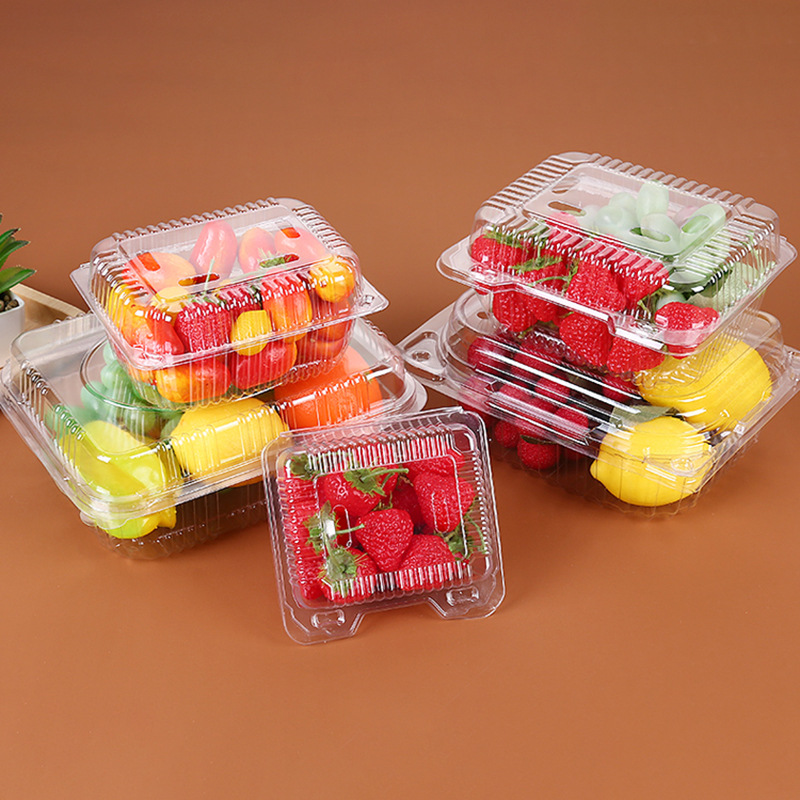 一次性水果盒透明塑料包装盒 pet食品保鲜盒超市生鲜果蔬打包盒子