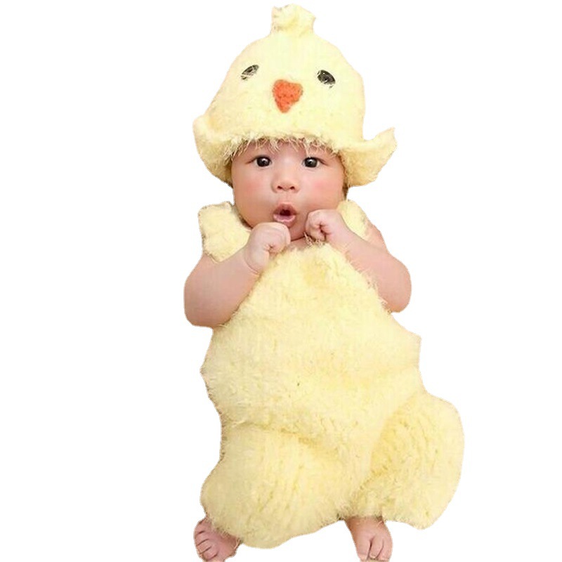 新生儿摄影服装影楼满月百天拍照小鸡道具套装衣服婴幼儿周岁宝宝