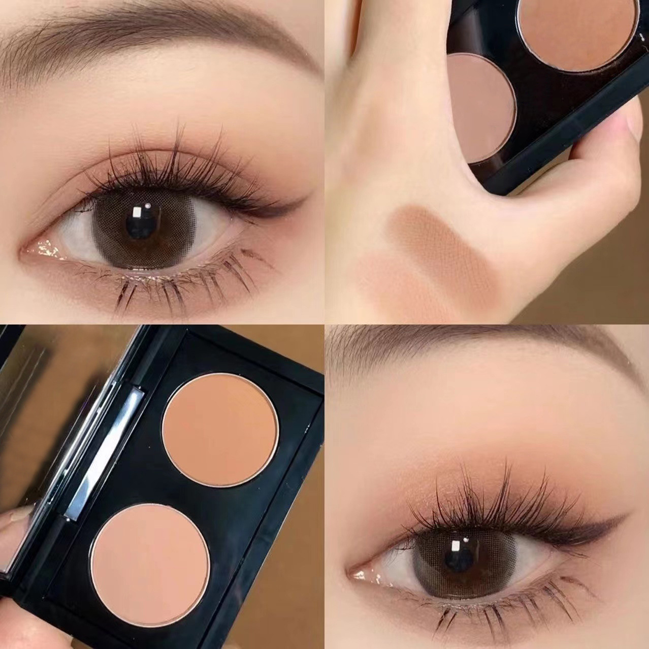 Taro Rose Tea Low Saturation Olive Pink Color Brown Two-Tone Eye Shadow Plate Monochrome Matte Pure Desire Wind Earth Color