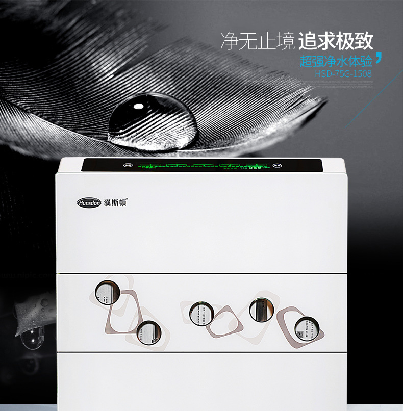 汉斯顿家用厨房直饮机自来水净水反渗透纯水机净水器hsd-75g-1508