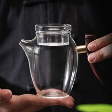 青柑专用泡茶壶玻璃200ml茶水分离冲茶壶带过滤公道杯泡红茶茶